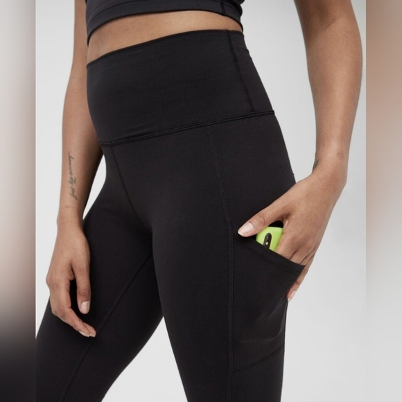 aerie Pants - Offline Aerie AE The Hugger Hi-Rise Leggings 7/8 Ankle Length Black Women's XXL